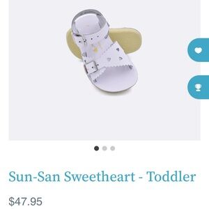 Salt Water Sandals Sun-San Sweetheart Toddler Sandals - White